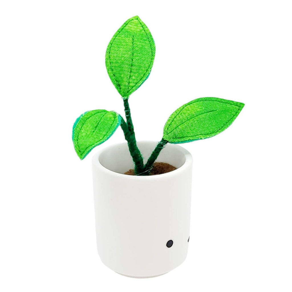 Collectible - Little Sprout Fabric Plant (Winky with Pointy Bright Green Leaves) by World of Whimm