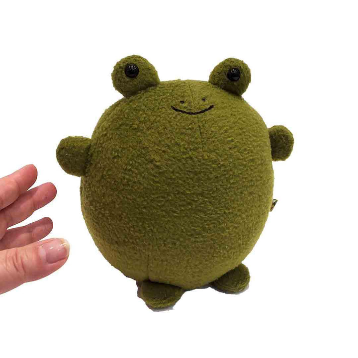 Plush - Chubby Frog in Olive Green by Beautifully Regular