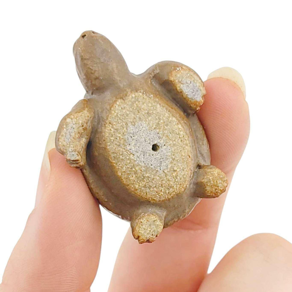 Collectible - Tea Pet Figurine (Brown Tortoise) by Mist Ceramics
