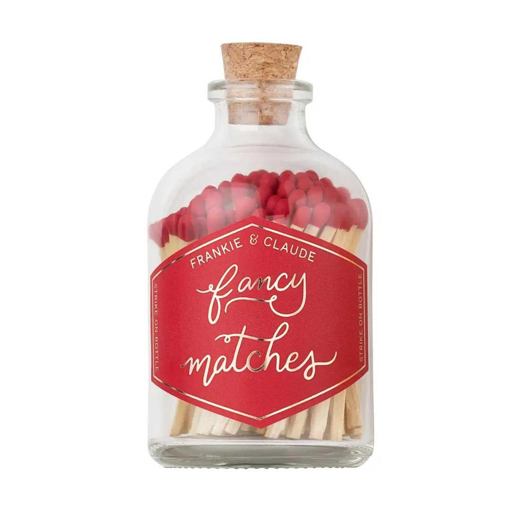 Matches - Fancy Matches Glass Jar (Red) by Frankie & Claude