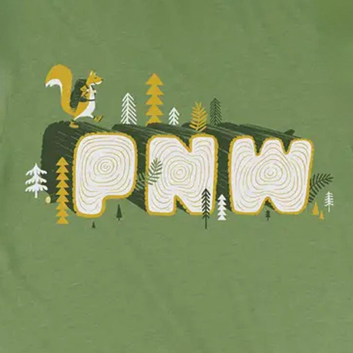 Adult Crew Neck - PNW Stumps Green Olive Tee (XS - XL) by Factory 43