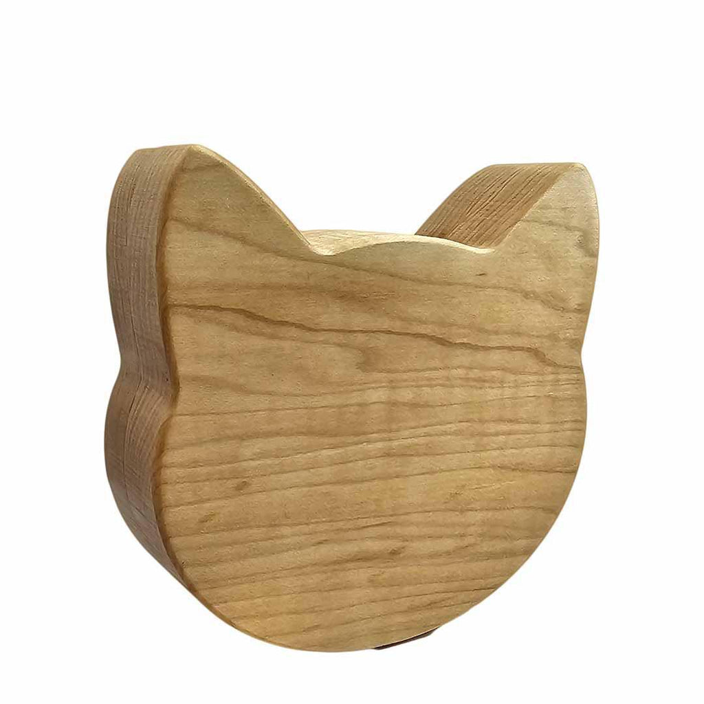 Box - Medium - Cat Head Wood Box (Maple) by Saving Throw Pillows