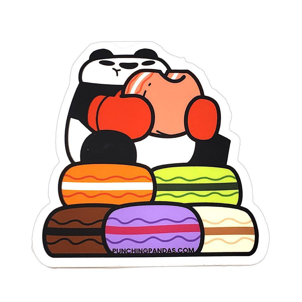 Stickers - Panda Loves Ohh Macarons by Punching Pandas