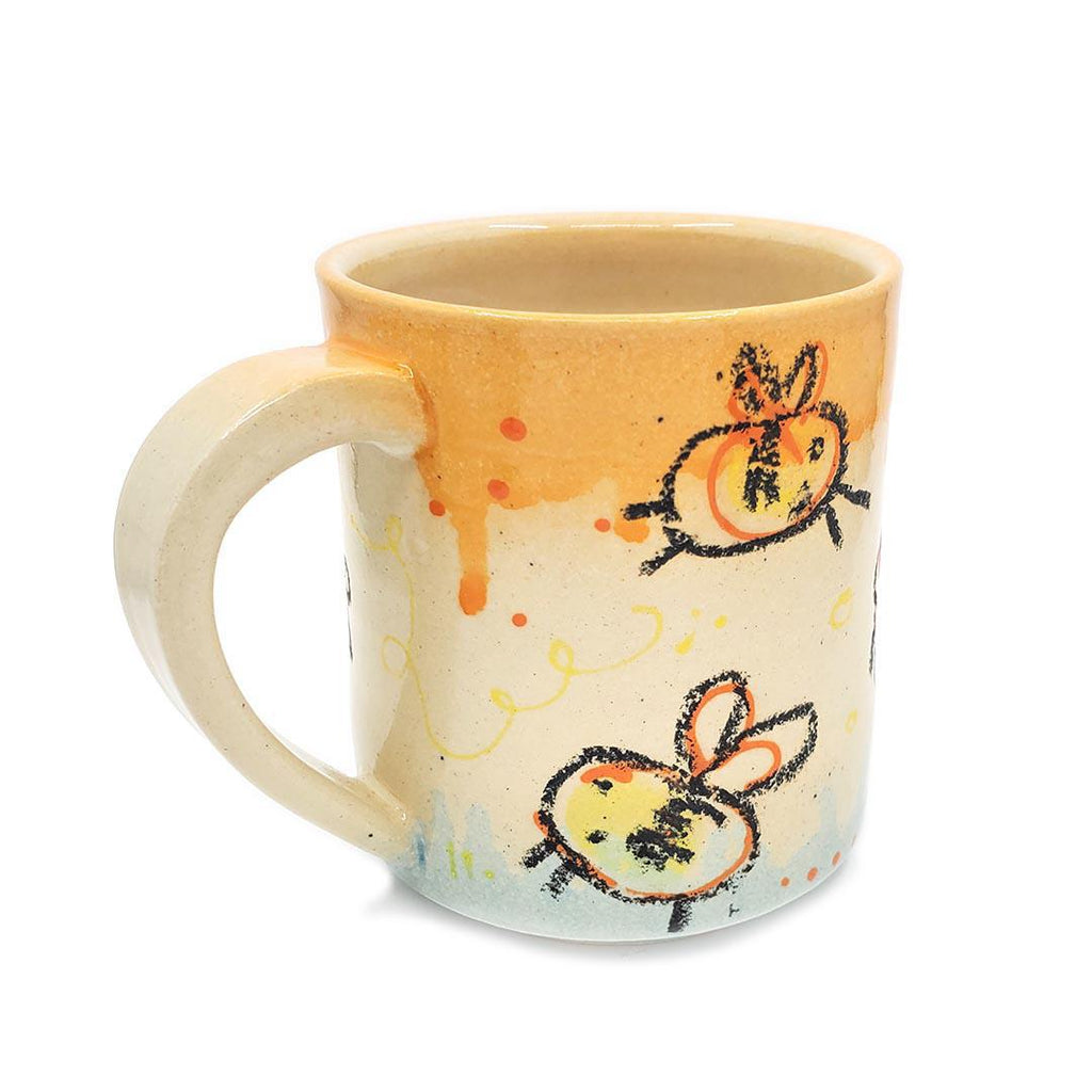 Mug - 12 oz - Scribble Bee Mug by Dwadlings