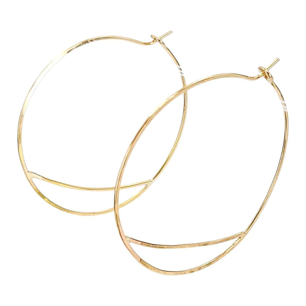 Earrings - Medium Bridge Hoops (Gold Fill) by Verso