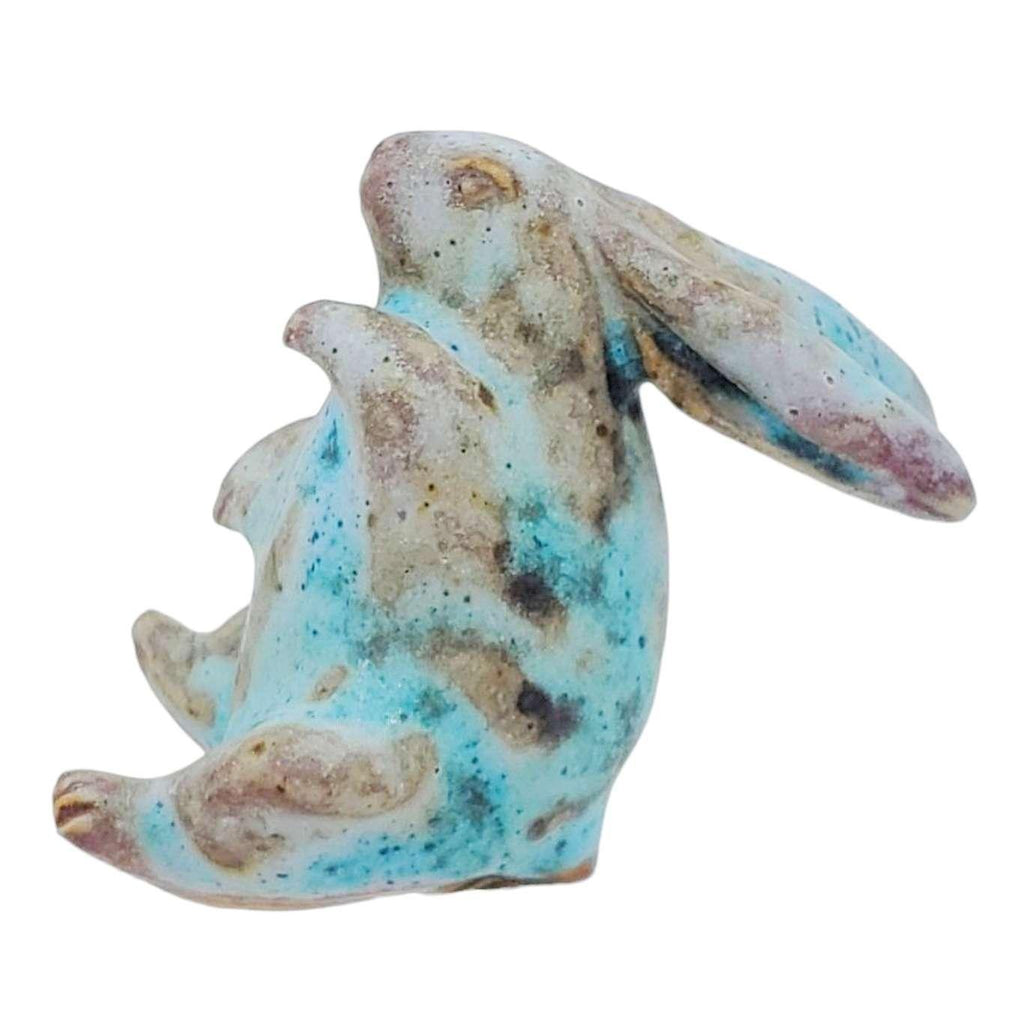 Collectible - Tea Pet Figurine (Blue Gray Rabbit) by Mist Ceramics