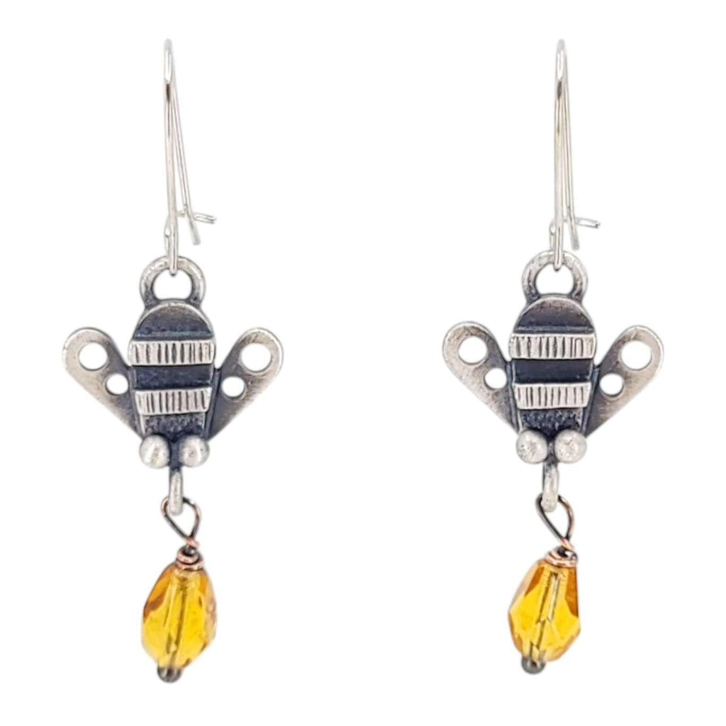 Earrings - Honey Bee (Sterling Silver) by Chickenscratch