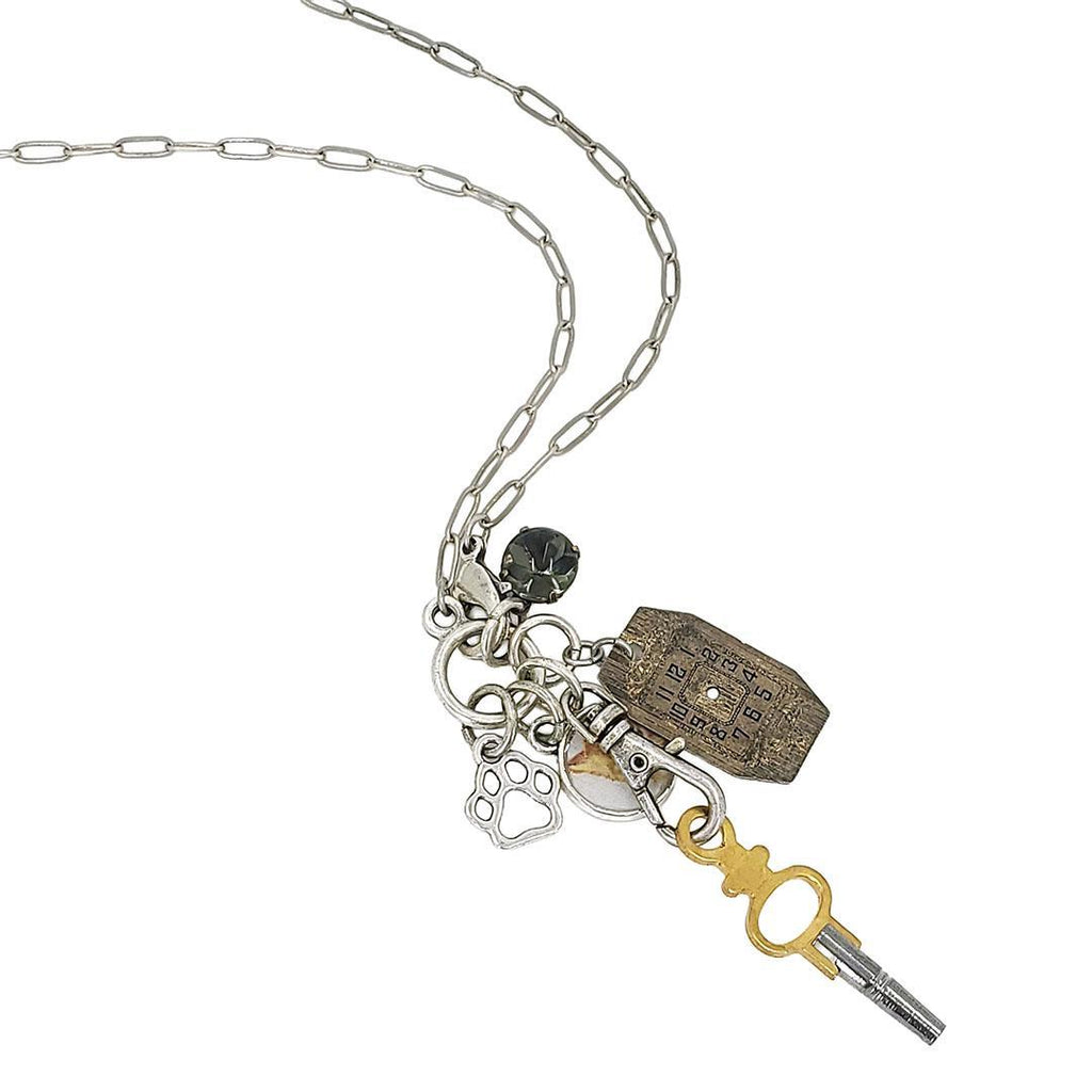 Necklace - ReCollect (Nine Lives for Puff) by Christine Stoll | Altered Relics