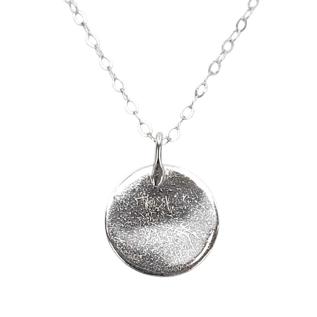 Necklace - Simple Circle Pendant (Sterling Silver) by imakecutestuff