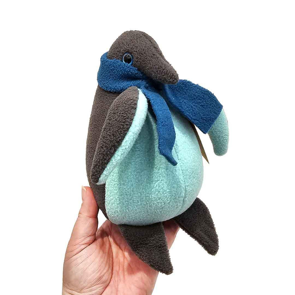 Penguin - Aqua Blue and Gray by Mr. Sogs