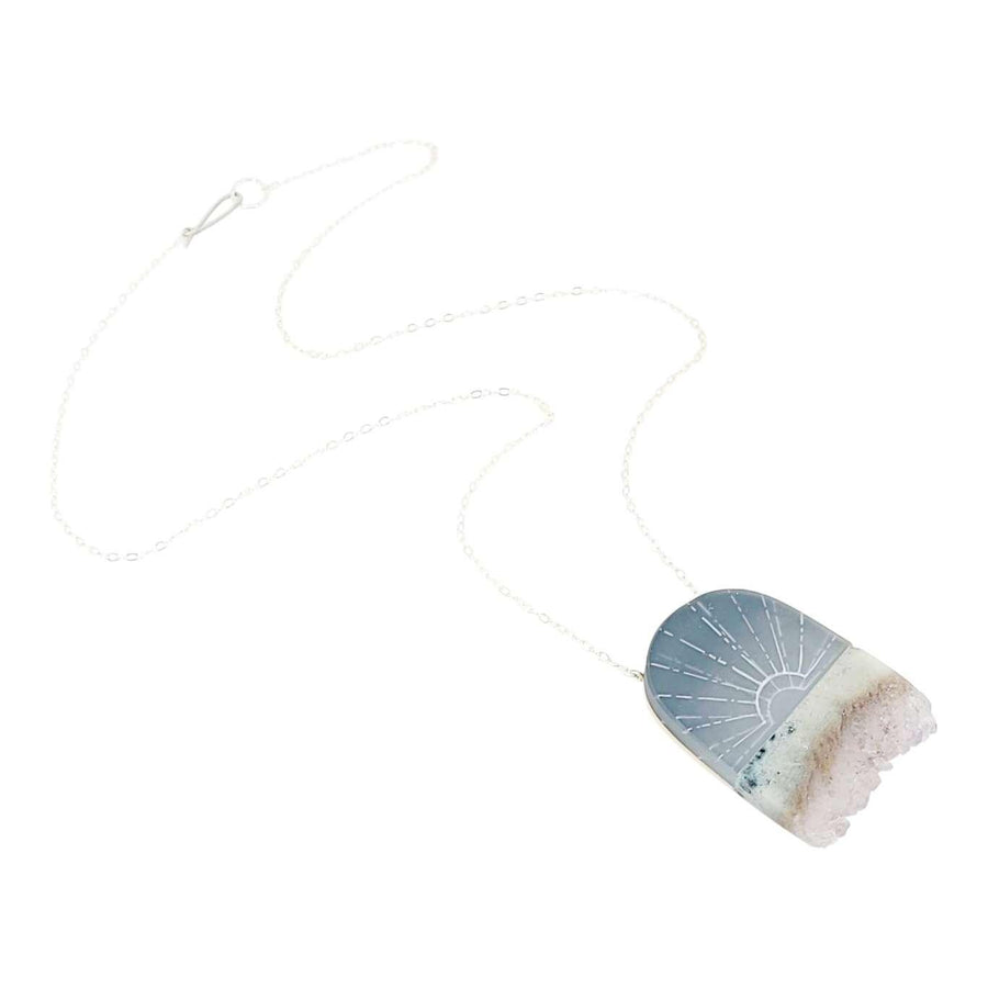 Necklace - Rays Crystal (Sterling Silver) by Fernworks, image 4 of 7