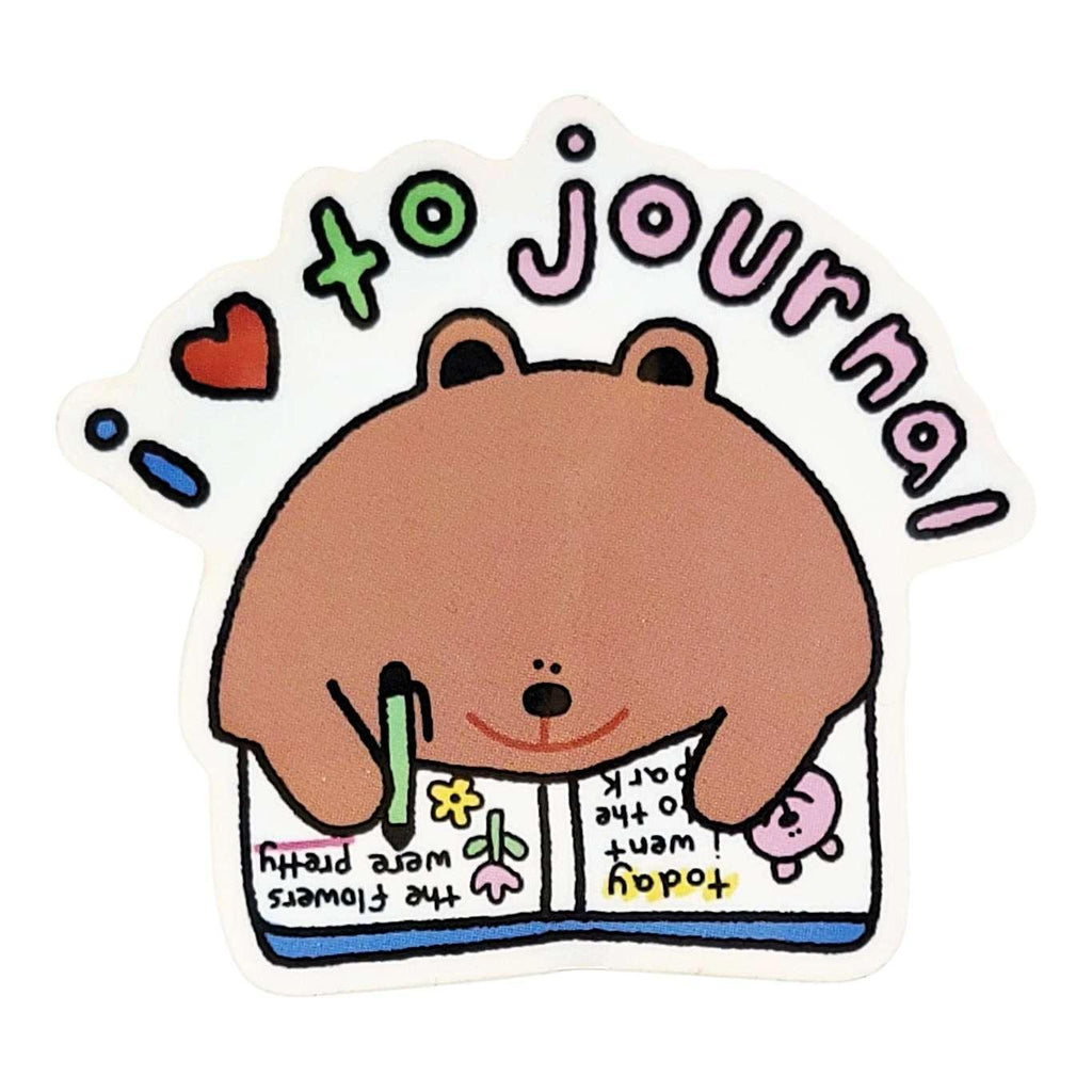 Sticker - I Love to Journal by Rolly Poly Studios