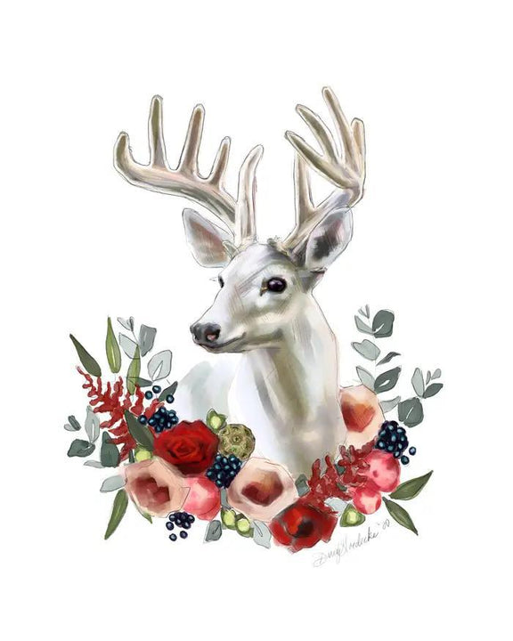 Art Print - 8x10 - Albino Deer by Darcy Goedecke