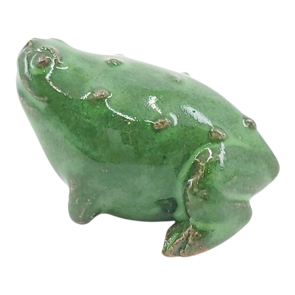 Collectible - Tea Pet Figurine (Green Frog) by Mist Ceramics