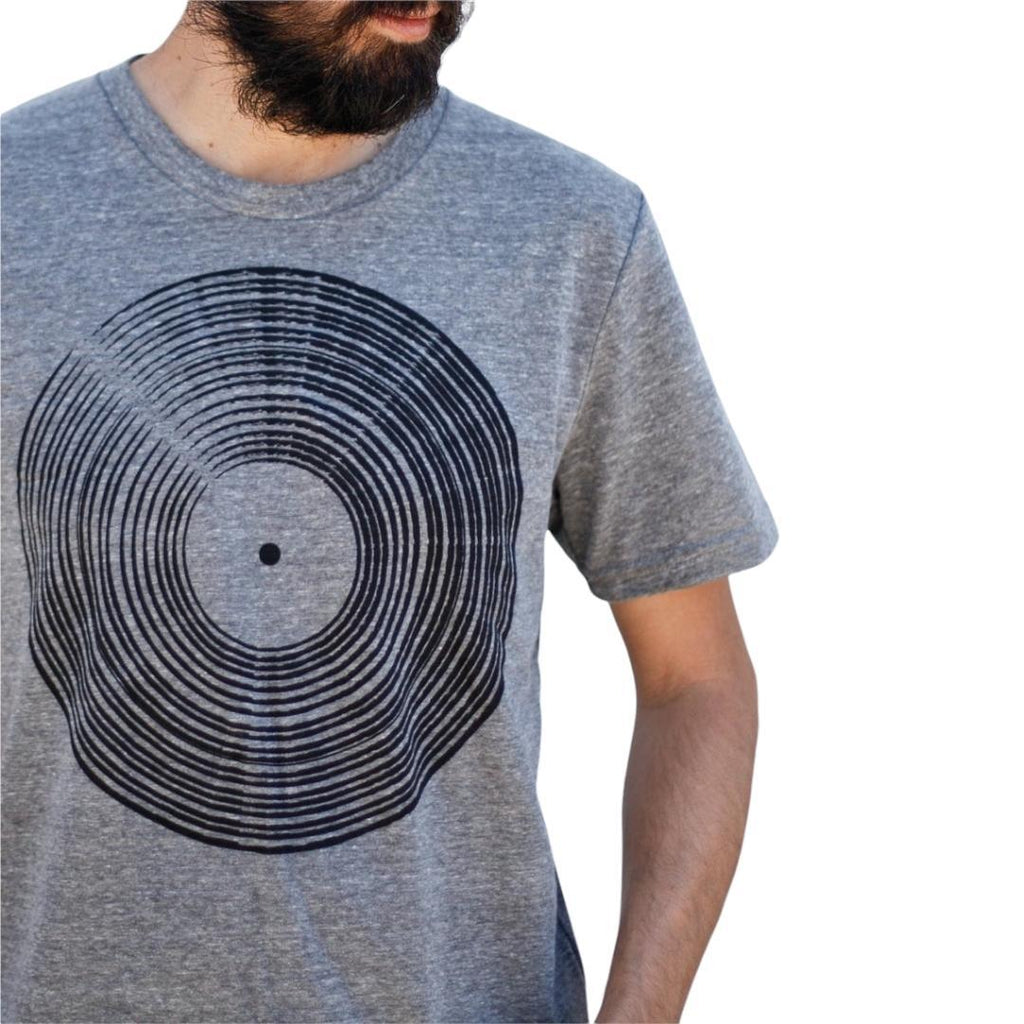 Crew Neck* - Heather Gray Vinyl Record LP (S - 2X) by Blackbird Supply Co.