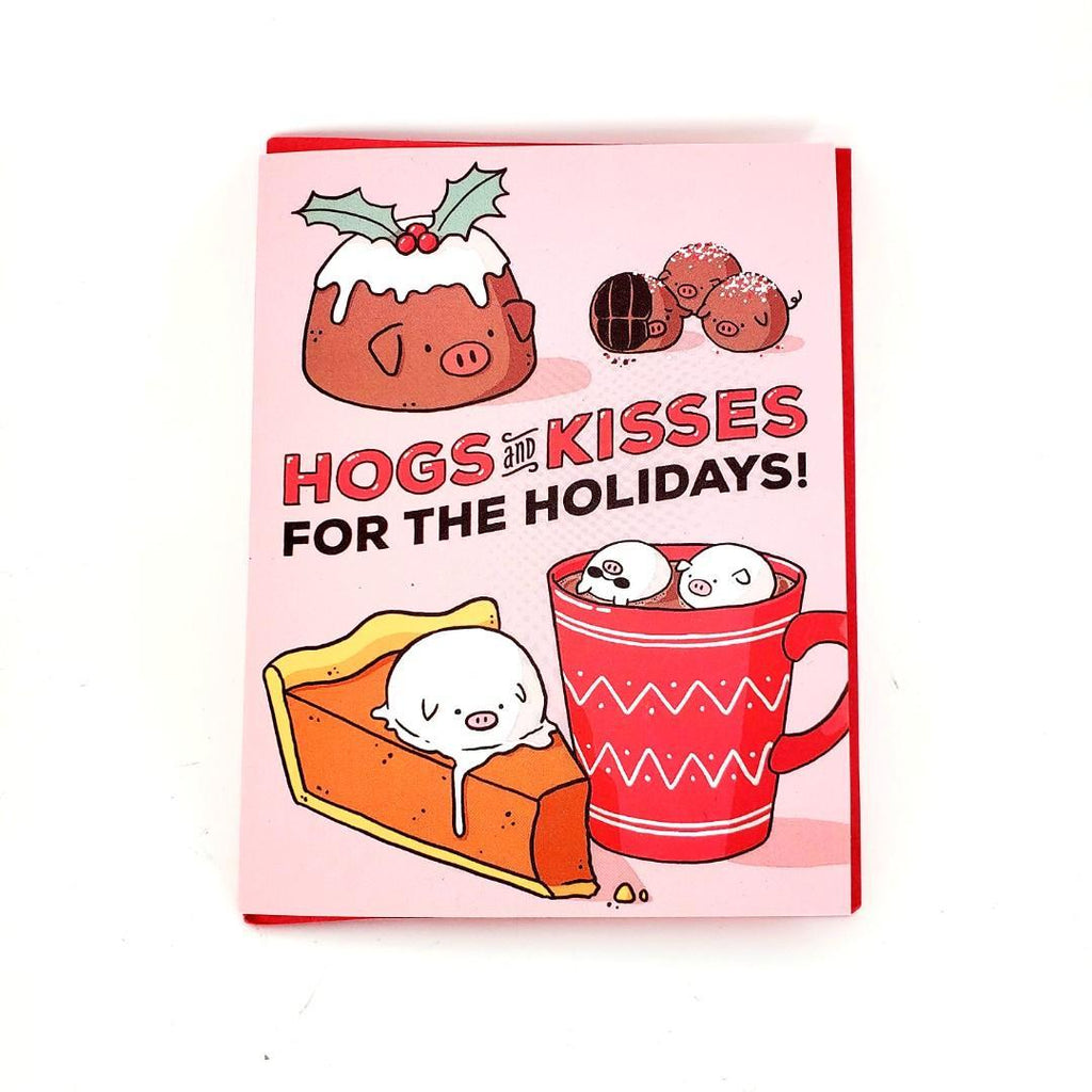 Card - Holiday - Hogs and Kisses for the Holdays by Semi Sweet Press