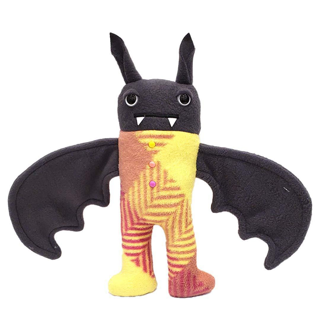 Pajama Bat - Yellow and Red with Gray Eyes by Careful It Bites