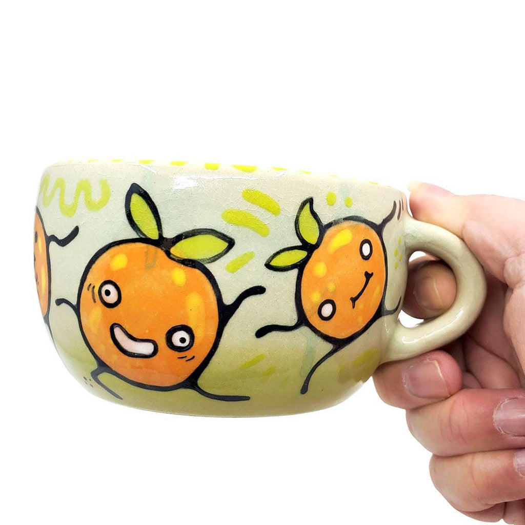 Mug - 16oz - Dancing Oranges (A - D) by Dwadlings