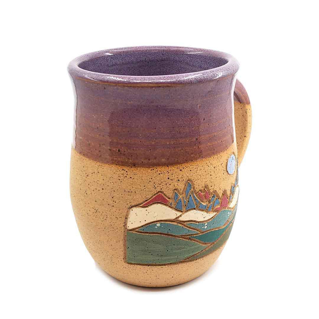 (20% Off) Mug - 16oz - Mountain Mug - Purple Moon by Forest Jeannie Pottery