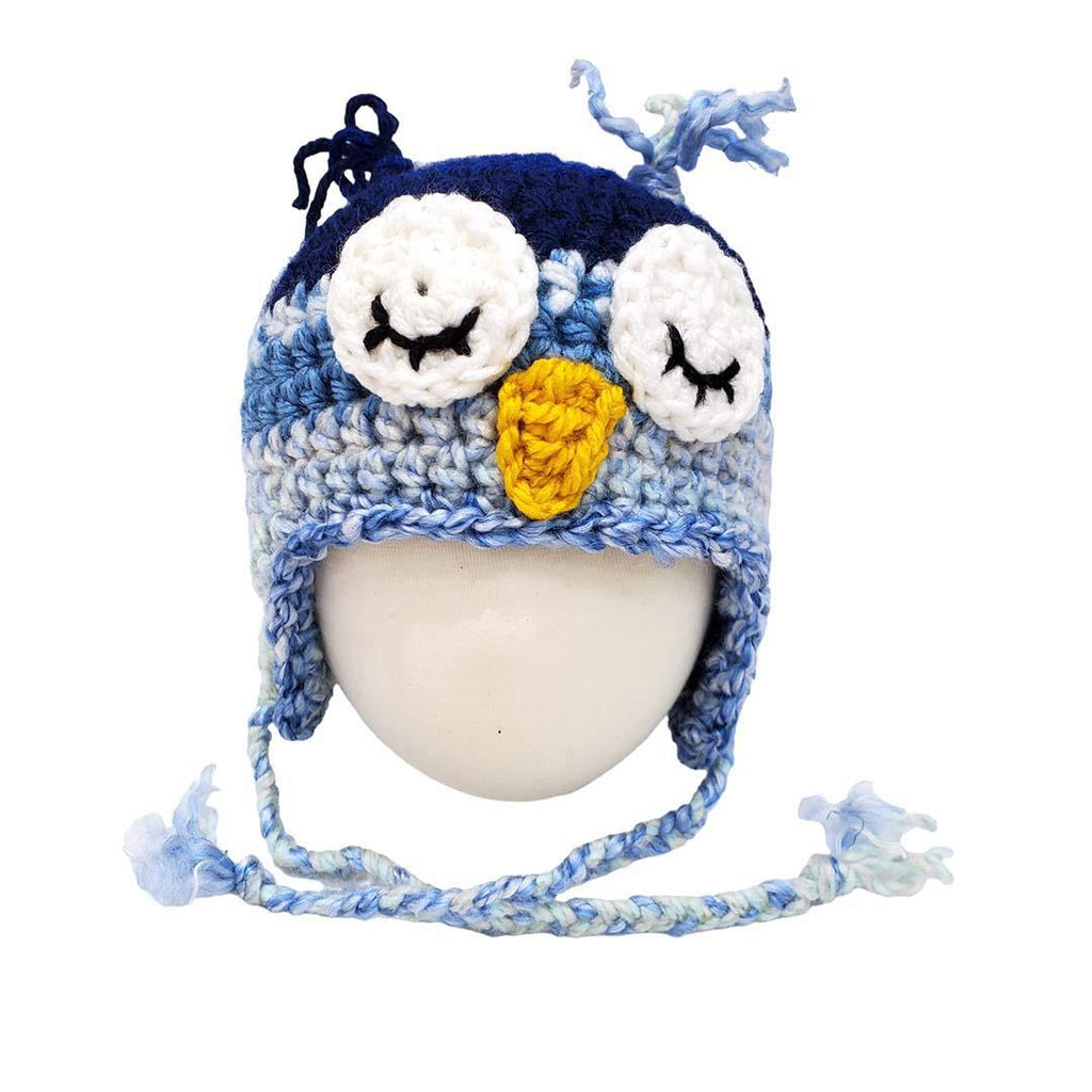 Hat - Infant - Owl (Blues) by Scary White Girl