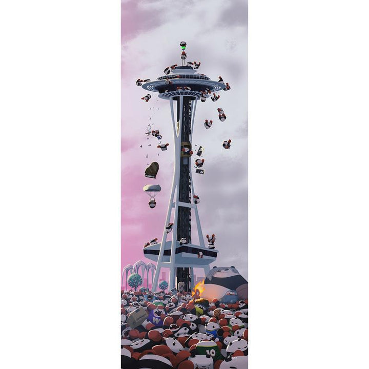 Prints (Seattle Themed) - Space Needle by Punching Pandas