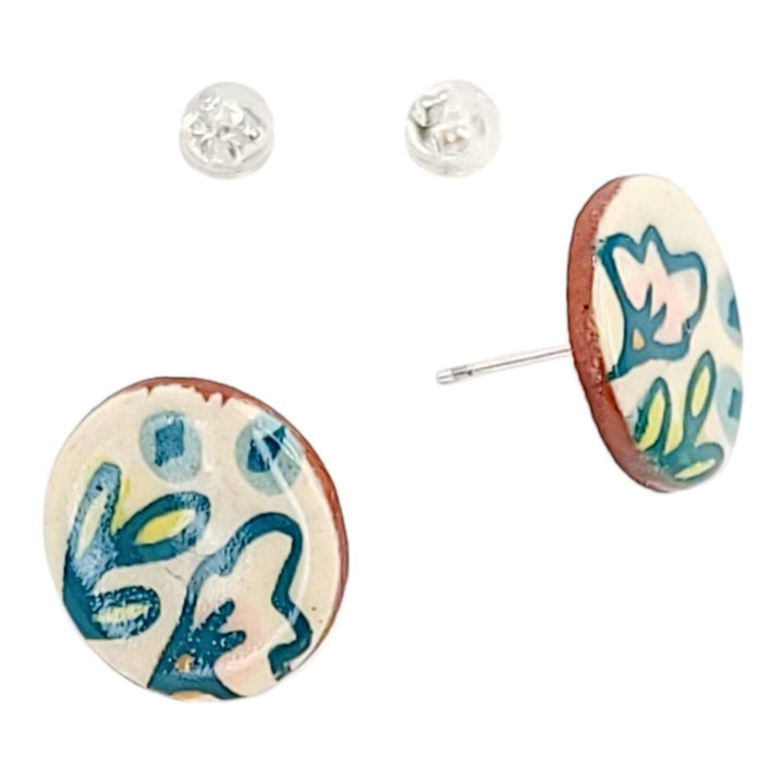 Earrings - Berries Floral Studs by Catie Miller Ceramics