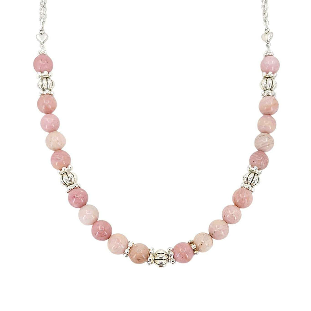 Necklace - Rhodonite Bead Chain by Tiny Aloha