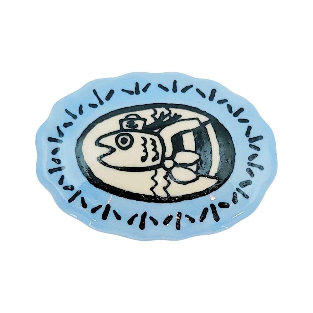 Trinket Box - Sailor Sardine (Light Blue) by Rolly Poly Studios