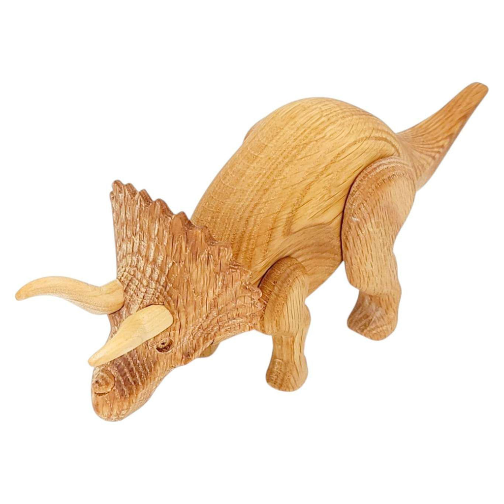 Wood Toy - Triceratops Dinosaur with Magnetic Joints by The Serious Toy Company