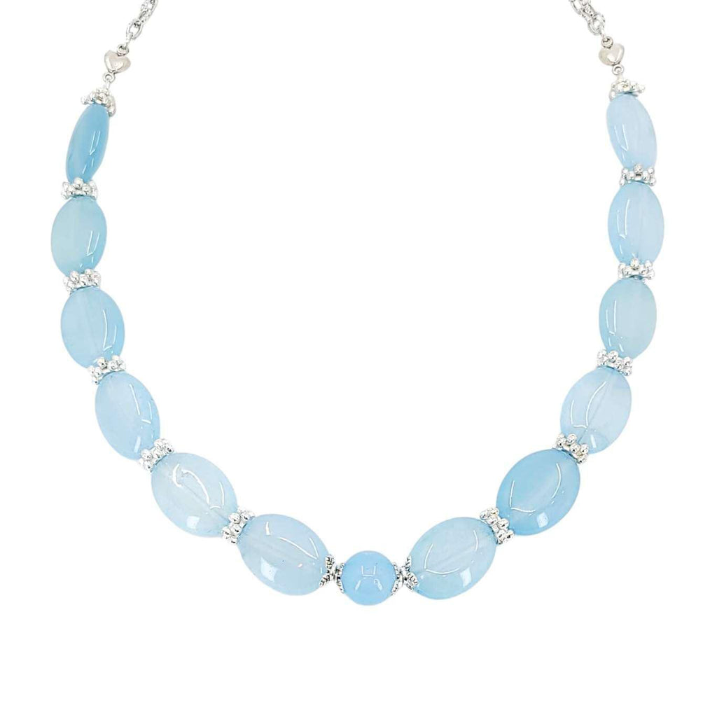 Necklace - Aquamarine Ovals by Tiny Aloha