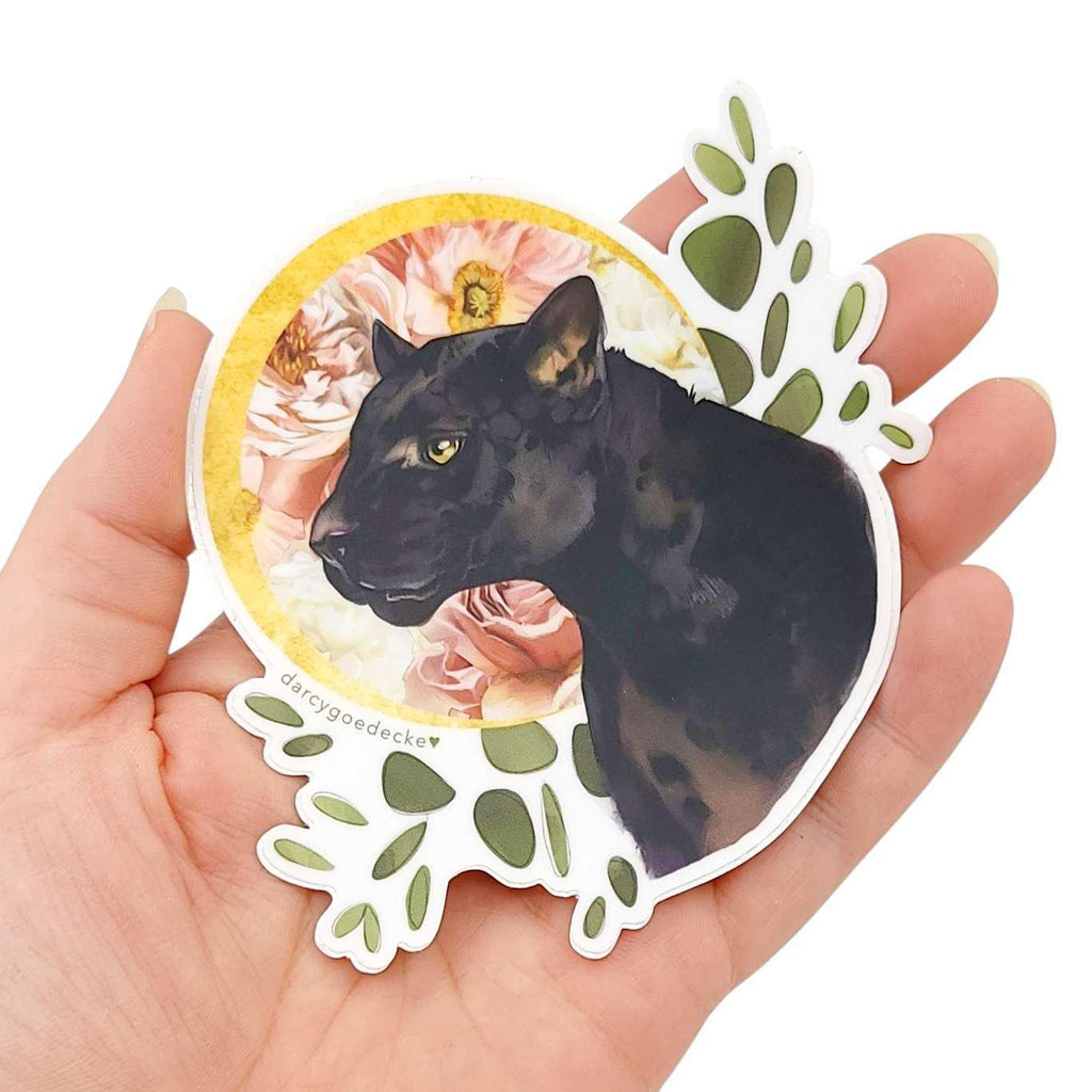 Sticker - 4 in - Black Panther Vinyl by Darcy Goedecke