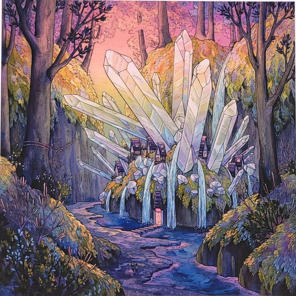 Art Print - 10x10in - Crystal Falls by Nimasprout