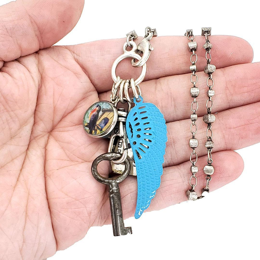 Necklace - ReCollect (Messenger of Joy) by Christine Stoll | Altered Relics