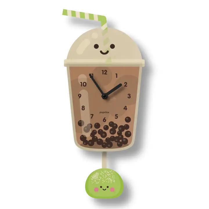 Wood Clock - Bubble Tea Pendulum by Popclox