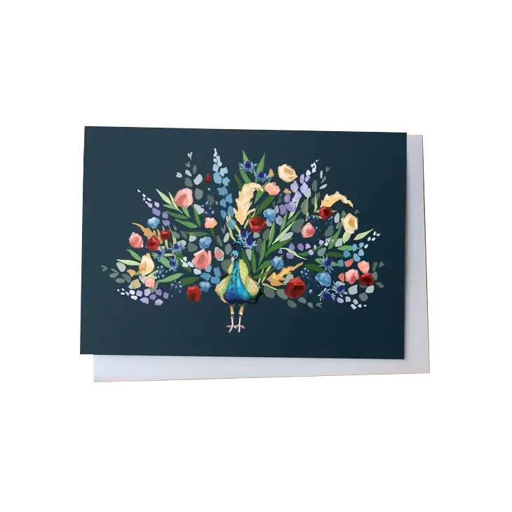 Card - Floral Peacock by Darcy Goedecke