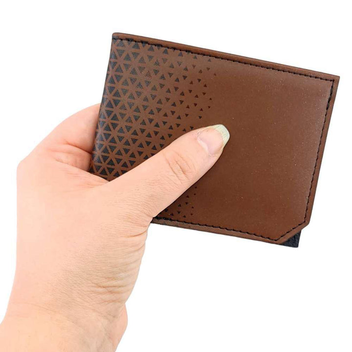 Leather Wallet - Brown Triangles by Backerton