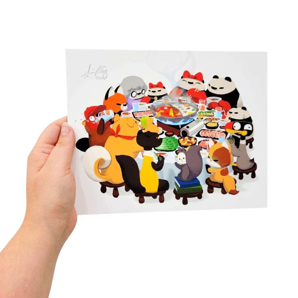 Art Print - Hotpot (2 Sizes) by Punching Pandas