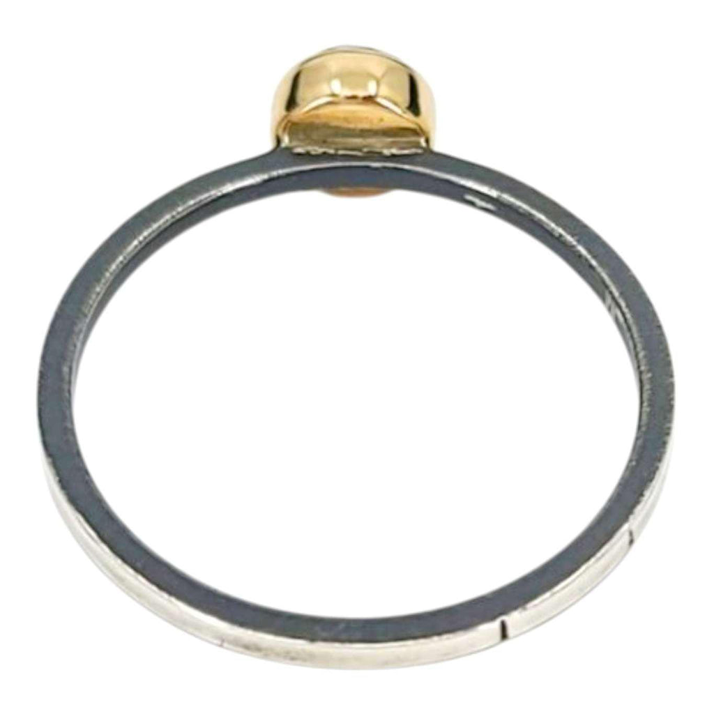 Ring - Size 7 - 5mm Garnet Notched Band (14k Gold, Sterling Silver, Garnet) by 314 Studio