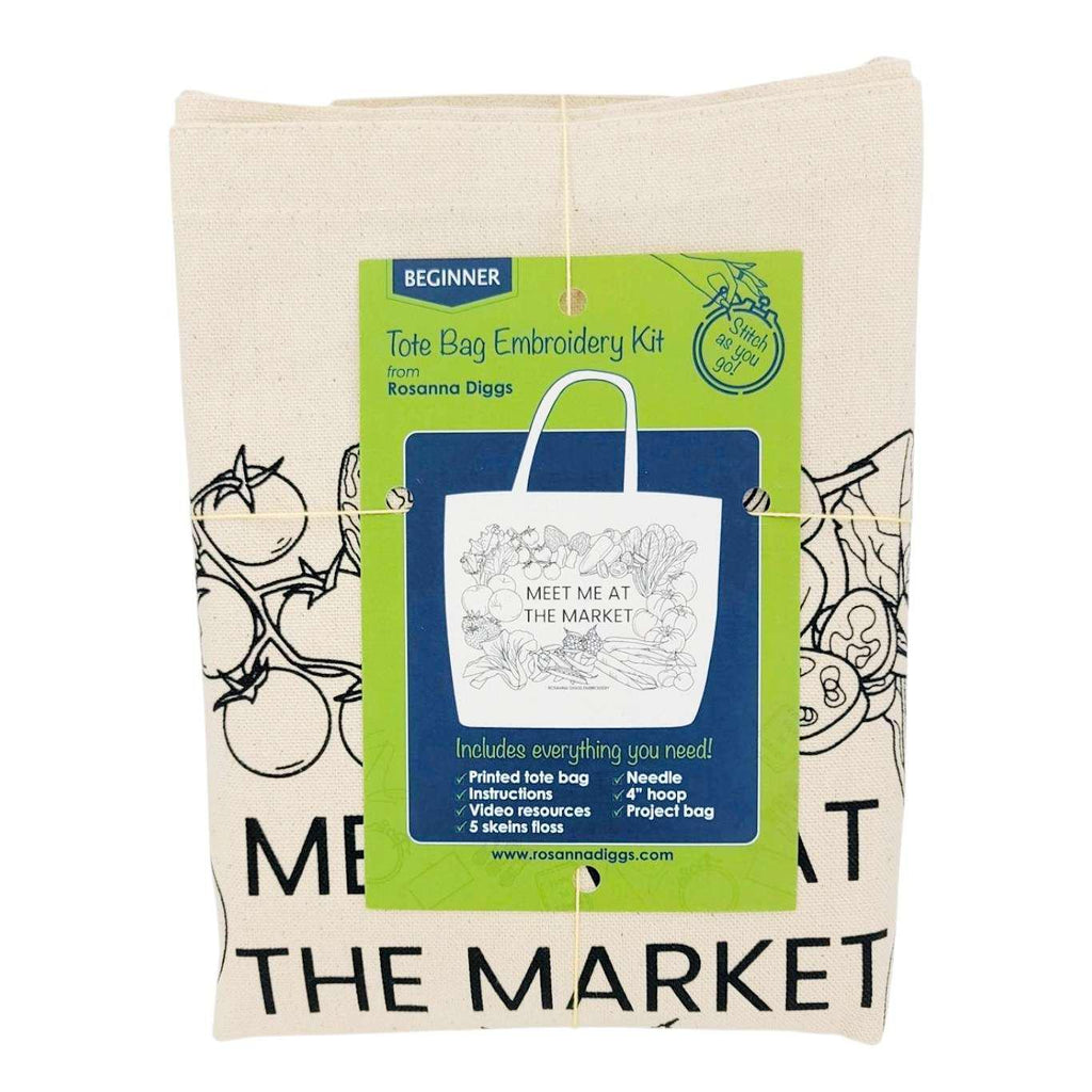 Embroidery Kit - Meet Me at the Market Tote Bag by By Hand Craft Co