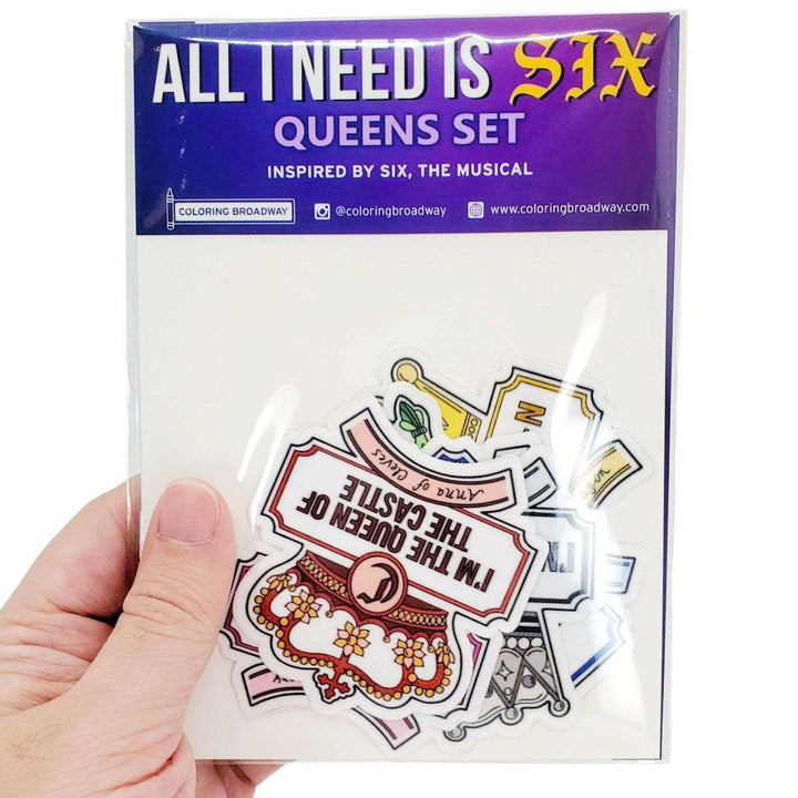 Sticker Pack - Set of 6 - All I Need is SIX by Coloring Broadway