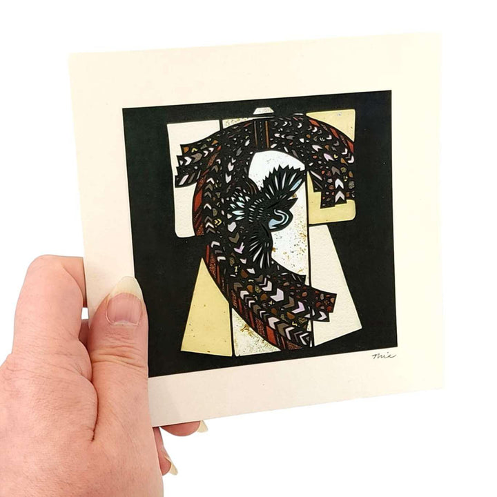 Card - Kimono Square Fine Art by Mia Yoshihara