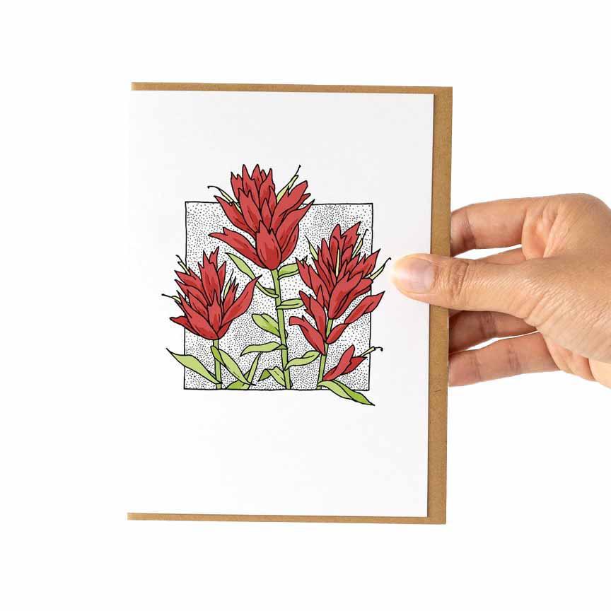 Card - All Occasion - Scarlet Paintbrush by Lauren Nishizaki Designs