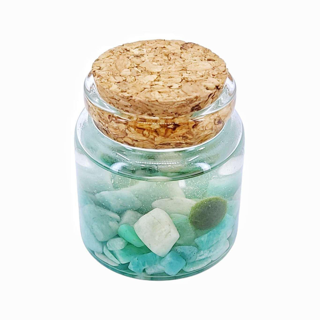 Plant Pet - Small - Rico Moss Ball with Amazonite by Moss Amigos