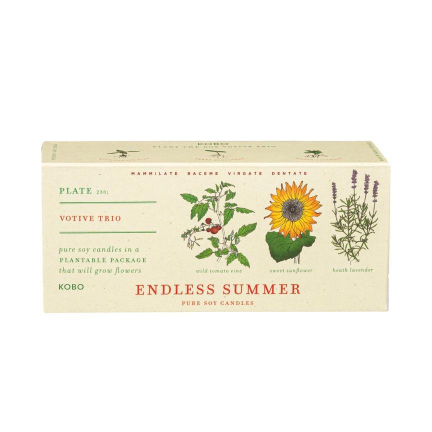 Candle - Endless Summer Trio with Plantable Box by KOBO
