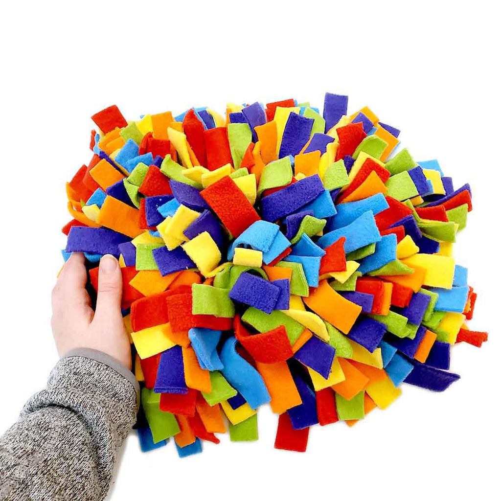 Pet Toy - 9x6 - Tiny Snuffle Mat (Yellow, Green, Orange, Blue) by Superb Snuffles