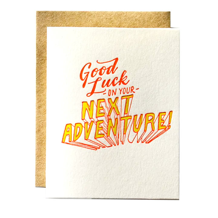 Card - Good Luck - Next Adventure by Ladyfingers Letterpress
