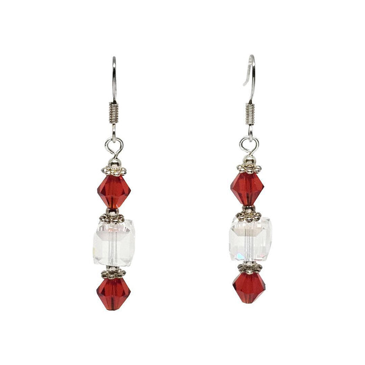 Earrings - Holiday sparkle drops Silver plate by Tiny Aloha