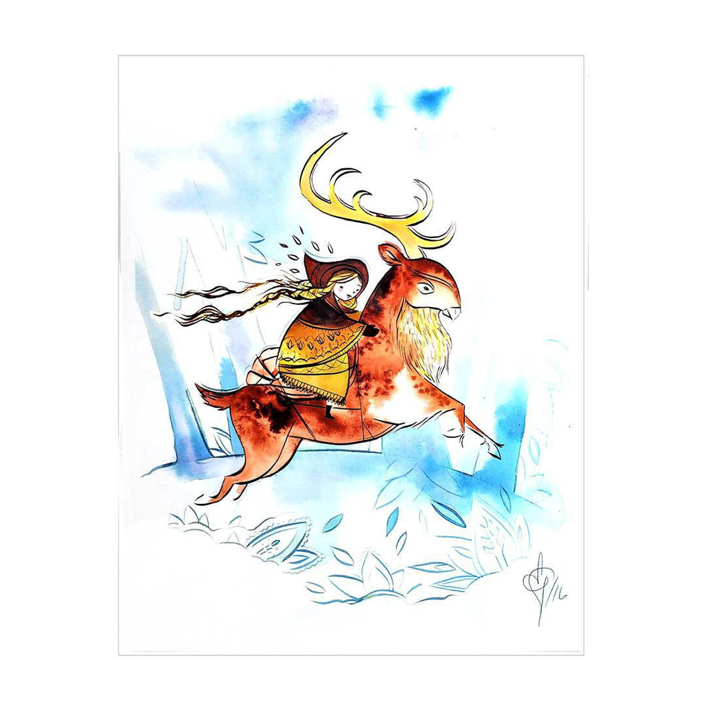 Art Print - 8.5x11 - Reindeer by Odd Fauna