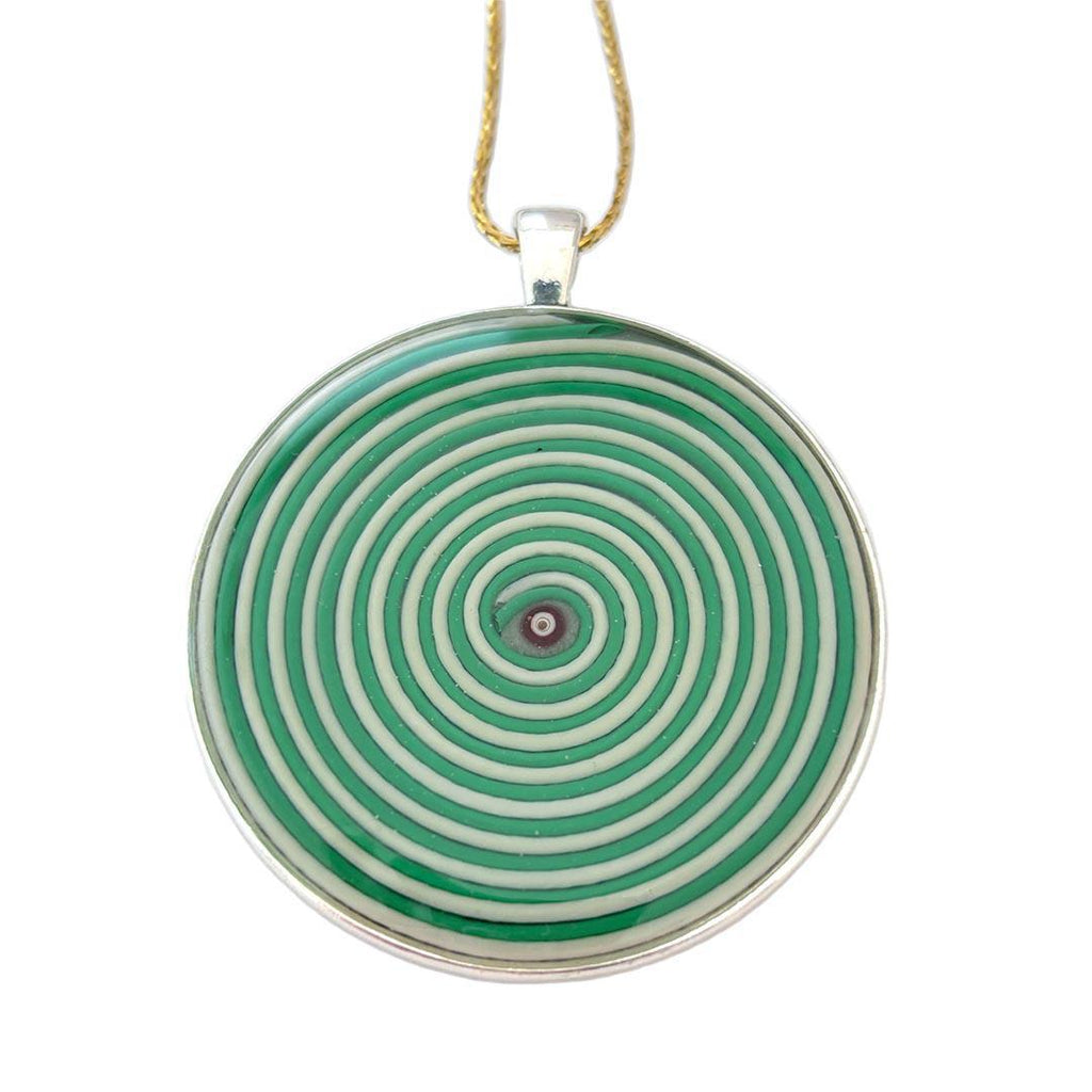 Ornament - Green and White Swirl Ornament by XV Studios