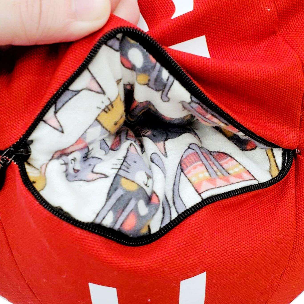 Pillow - Large D20 Plush in Red Canvas with White Numbers by Saving Throw Pillows